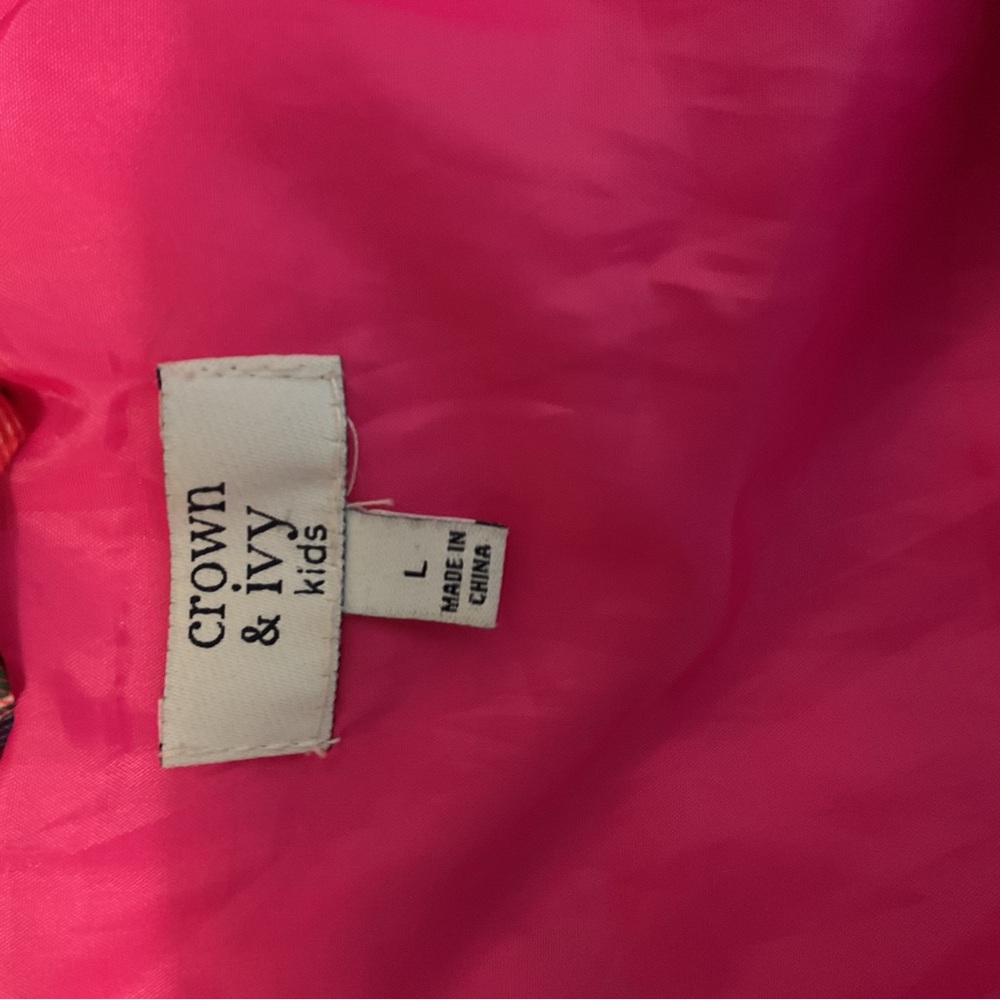 Crown and ivy kids large red plaid vest like new large - Picture 5 of 7